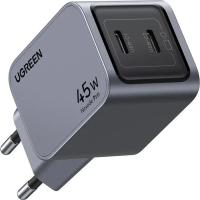 Зарядное устройство Ugreen 2xUSB-C PD45W GaN X707 gray Фото
