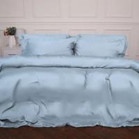 Постельное белье MirSon Tencel №04 Blue 175х210 двуспальный Фото