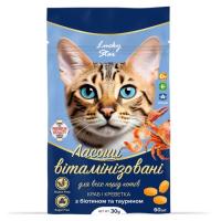 Лакомство для котов Lucky Star Витаминизированный с крабом и креветкой 30 г Фото