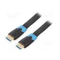 Кабель мультимедійний Vention HDMI M to HDMI M 10.0m 1080p60Hz flat black Фото