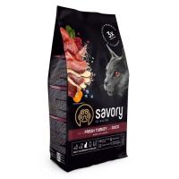 Сухий корм для кішок Savory Adult Cat Steril Fresh Turkey and Duck 400 г Фото