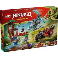 Конструктор LEGO Ninjago Автомобильная битва ниндзя у дома на дерев Фото