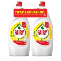 Средство для ручного мытья посуды Fairy Лимон 2 x 900 мл Фото