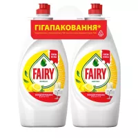 Засіб для ручного миття посуду Fairy Лимон 2 x 900 мл Фото