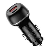 Зарядний пристрій ColorWay USB-C PD65W + USB QC3.0 car adapter Фото