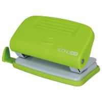 Діркопробивач Economix пластиковий з лінійкою, до 10 аркушів салатовий Фото