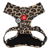 Шлей для собак WAUDOG Mesh дышащая с QR адресником "Леопард" L Фото