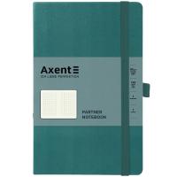 Книга записна Axent Partner лазурна, 125 х195 мм 96 аркушів клітинка Фото