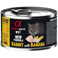 Консерви для котів Alpha Spirit Rabbit With Banana for Adult Cat 200 г Фото