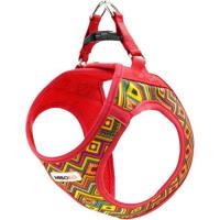 Шлей для собак MISOKO&CO красная с узором XS Фото