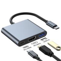 Концентратор Dynamode USB-C 3-in-1 1xHDMI 4K + 1xUSB 3.0 + 1xUSB-C PD 87 Фото