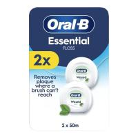 Зубная нить Oral-B Essential Floss Мятная Вощеная 2 катушки по 50 м Фото