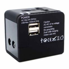 Зарядное устройство Mobiking Международный адаптер 220В SP-118U2 + 2USB 1A Фото