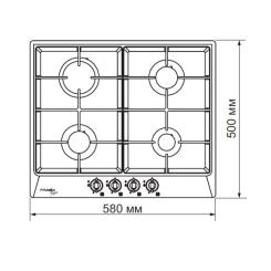 Варочная поверхность Pyramida PFE 644 IVORY RUSTICO Фото 6