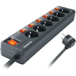 Сетевой фильтр питания REAL-EL RS-6 EXTRA 5m, black Фото 5