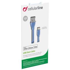 Дата кабель Cellularline USB 2.0 AM to Lightning 1.0m blue Фото 2