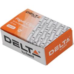 Скрепки канцелярские Delta by Axent rounded, 25 мм, 50 шт. Фото 1