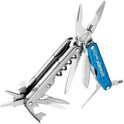 Мультитул Leatherman Juice CS4- Columbia Blue с кожаным чехлом Фото 1