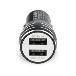 Зарядное устройство Vinga Dual USB Car Charger aluminium black Фото 1
