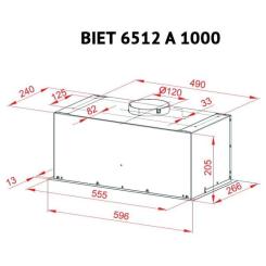 Вытяжка кухонная Perfelli BIET 6512 A 1000 IV LED Фото 6