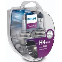 Автолампа Philips H4 VisionPlus, 2шт Фото 2