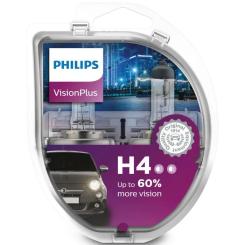 Автолампа Philips H4 VisionPlus, 2шт Фото 3