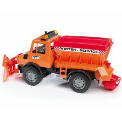 Спецтехника Bruder снегоуборочный автомобиль MB Unimog, М1:16 Фото
