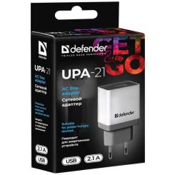 Зарядное устройство Defender UPA-21 white, 1xUSB, 5V / 2.1A Фото 2