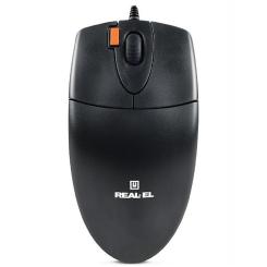 Мышка REAL-EL RM-220 USB Black Фото 1