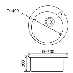Мойка кухонная Ventolux FABIA (BLUE SAND) Фото 8