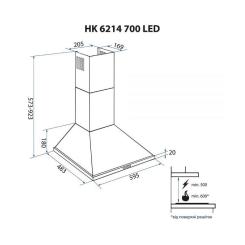 Вытяжка кухонная Minola HK 6214 I 700 LED Фото 11