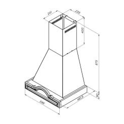 Вытяжка кухонная Pyramida RD 60 (1000) IV Фото 7
