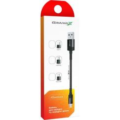 Дата кабель Grand-X USB 2.0 AM to Lightning 0.2m Фото 2