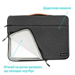 Чехол для ноутбука Grand-X 13'' SLX Dark Grey Фото 3
