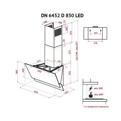 Вытяжка кухонная Perfelli DN 6452 D 850 BL LED Фото 11