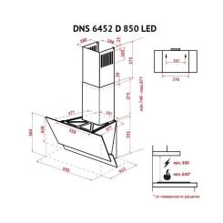 Вытяжка кухонная Perfelli DNS 6452 D 850 IV LED Фото 10