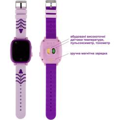 Смарт-часы Amigo GO005 4G WIFI Kids waterproof Thermometer Purple Фото 4