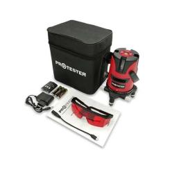 Лазерный нивелир Protester 5 линий 1H/4V красный луч Фото 1