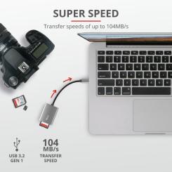 Считыватель флеш-карт Trust Dalyx Fast USB-С Card reader Фото 7