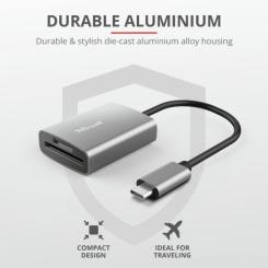 Считыватель флеш-карт Trust Dalyx Fast USB-С Card reader Фото 8