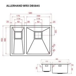 Мойка кухонная Weilor ALLERHAND WRX DB5845 Фото 10