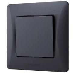 Выключатель Videx BINERA 1кл черный графит Фото