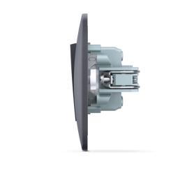 Выключатель Videx BINERA 1кл черный графит Фото 2