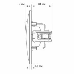 Выключатель Videx BINERA 1кл черный графит Фото 5
