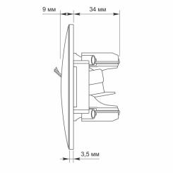 Компьютерная розетка Videx BINERA CAT6 одинарная сереб Фото 4