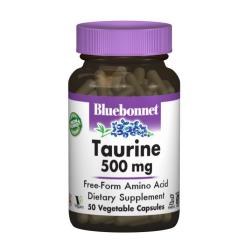 Аминокислота Bluebonnet Nutrition Таурин 500мг, 50 гелевых капсул Фото