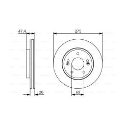 Тормозной диск Bosch 0 986 479 R26 Фото 4
