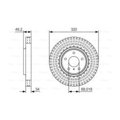 Тормозной диск Bosch 0 986 479 T32 Фото 4