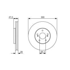 Тормозной диск Bosch 0 986 479 R47 Фото 1