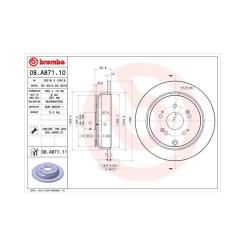 Тормозной диск Brembo 08.A871.10 Фото